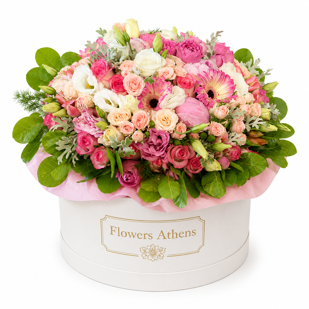 Pink Daydream | Arrangement in a Box Flowers Athens