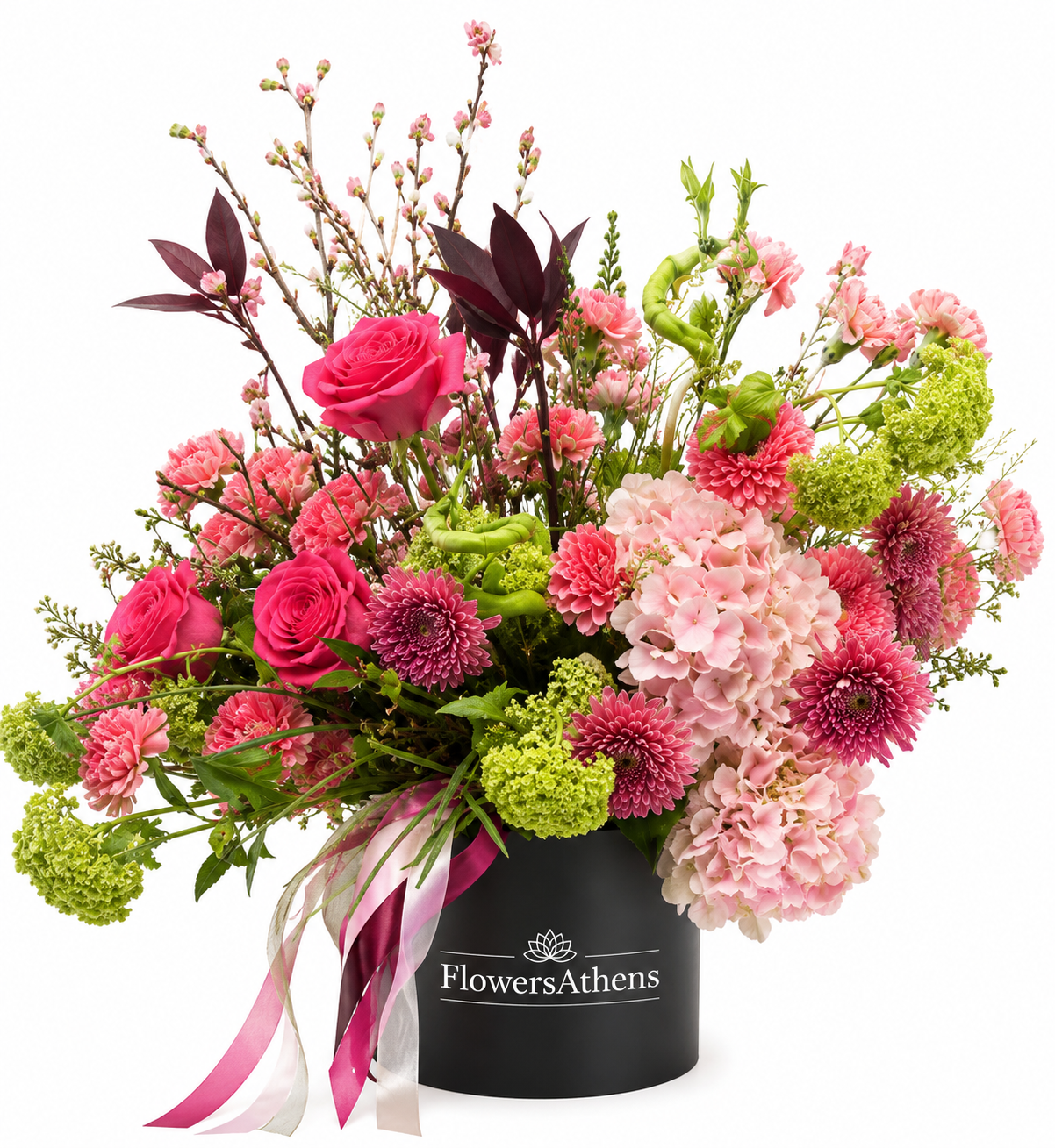 Composition Pink in Black Box FlowersAthens