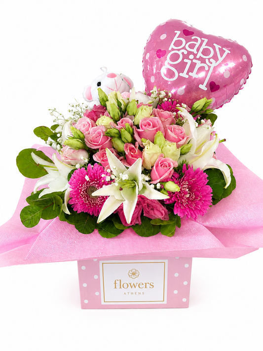 Baby Girl Cuddle | Arrangement in a Box