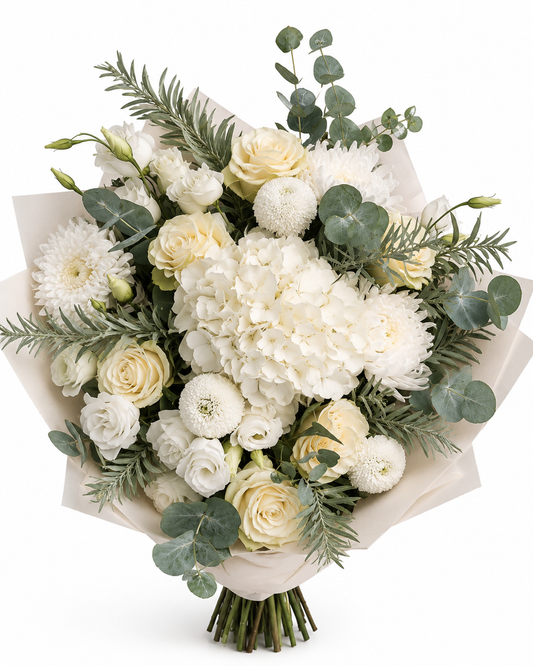 White Breath | Hydrangea & Rose Bouquet