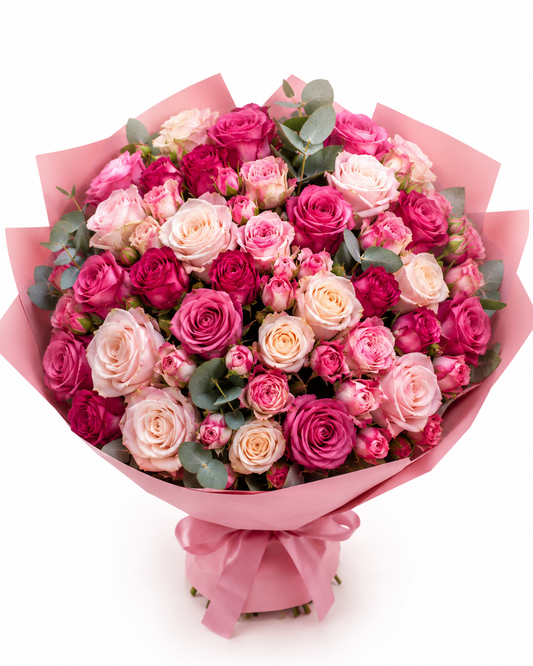 Pink Euphoria | Mixed Spray Roses Bouquet