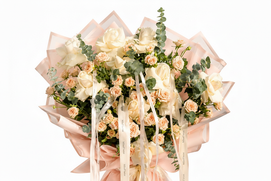 Μπουκέτο Flowers Athens με κορδέλες